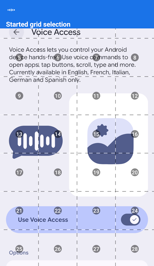 Select the grid square for your item